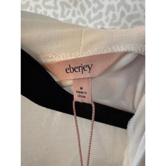 Eberjey Women's Ivory Rosalia Floral Bottom Robe Size M - Picture 6 of 7